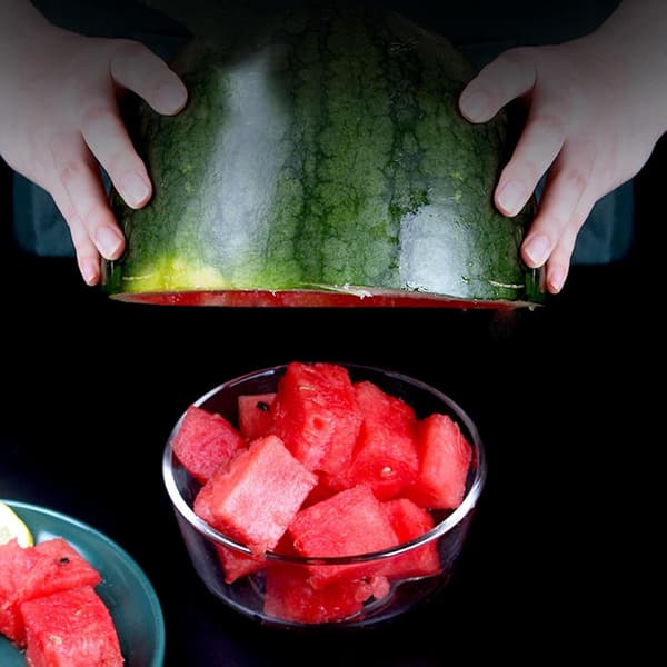 1 stk Vannmelon Slicer - 2 i 1 Vannmelon Slicer Gaffel, Rustfritt