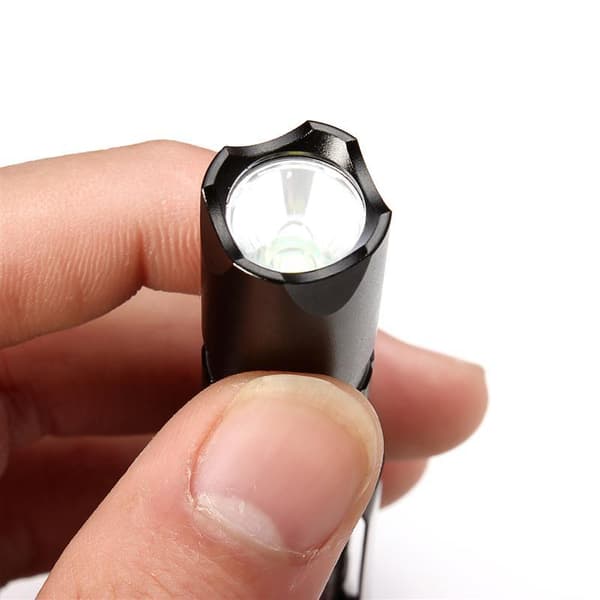 1 stk LED mini lommelykt pennformet lys aluminium