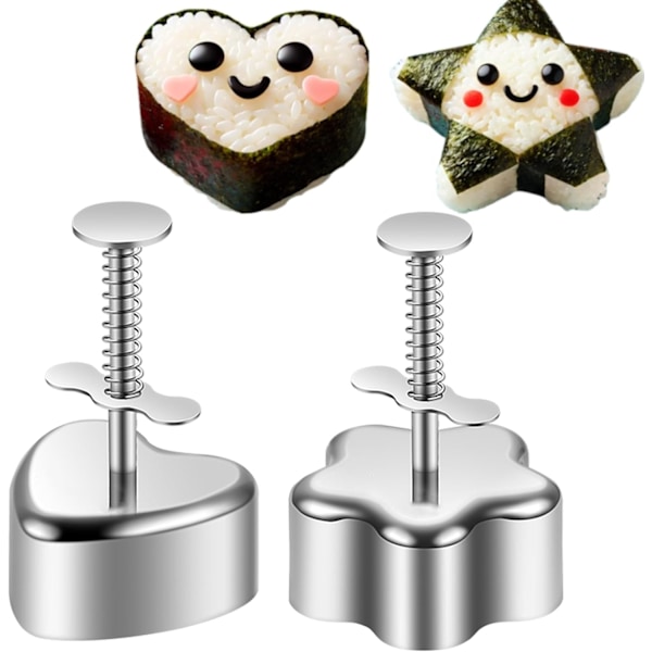 Onigiri Form Rustfrit Stål, 2 Pak