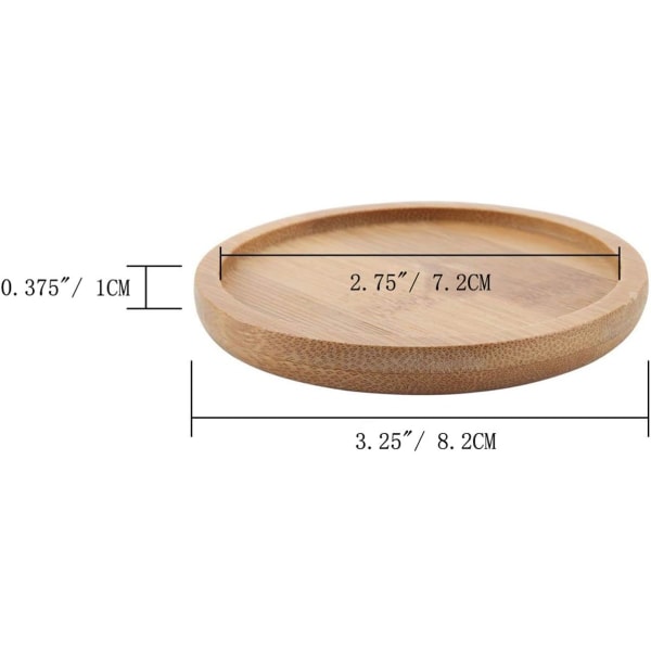 8CM Blomkruka Underlägg, Bambusbricka, Bricka, Förhindrar Jord