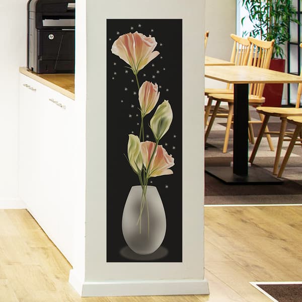 1 st varm blomvas vardagsrumsbakgrundsvägg