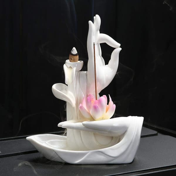 1 stycke Lotus Backflow Rökelsebrännare Kon, Hem Keramik