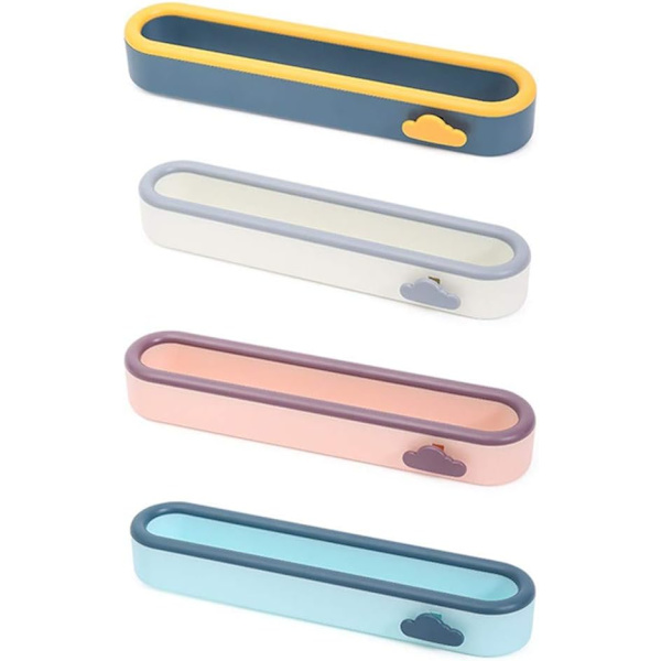 4 stykker (Mørkeblå + Pink + Lyseblå + Grå) Sko- og Tøffelholder