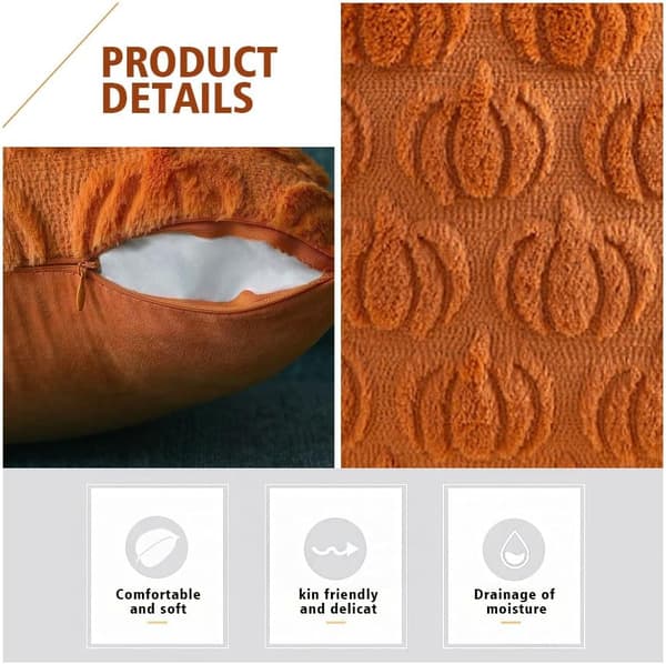 Pumkin Høst Pudebetræk 18x18 2-delt sæt Høst dekoration Høst rust pumkin pudebetræk egnet til stol sofa