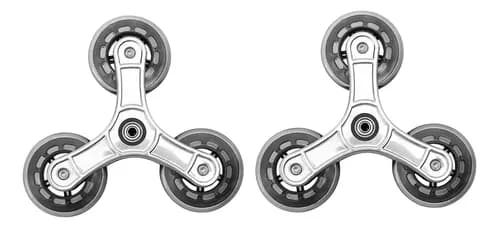 2 Foldbare Hjul for Handlekurv, Hjul