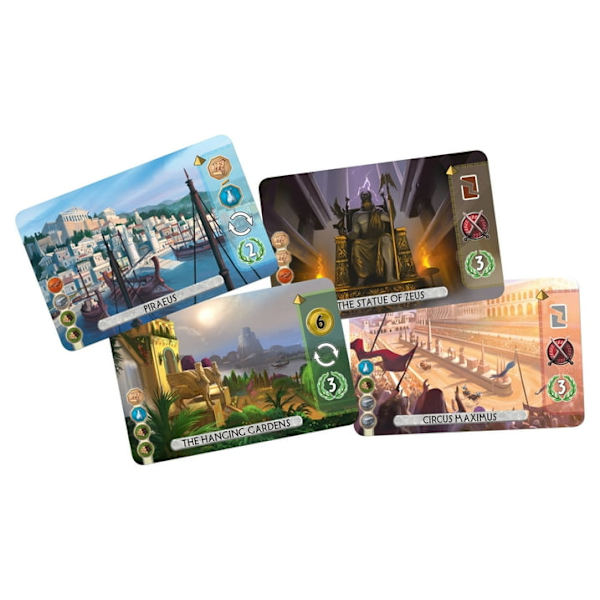 7 Wonders: Duel Fun 2-spillers civilisation-bygger brætspil Repo