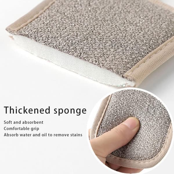 4 Genanvendelige Vaskbare Svampe, Mikrofiber Opvask