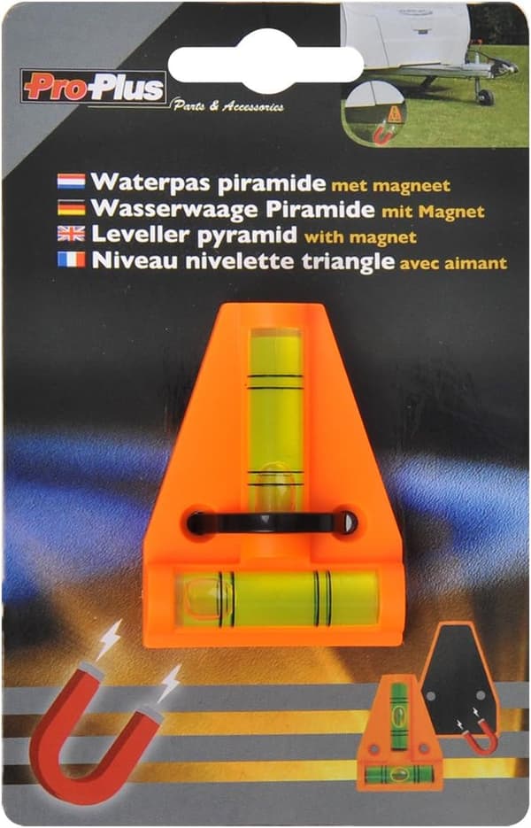 Trekantsniveau med magnet, orange