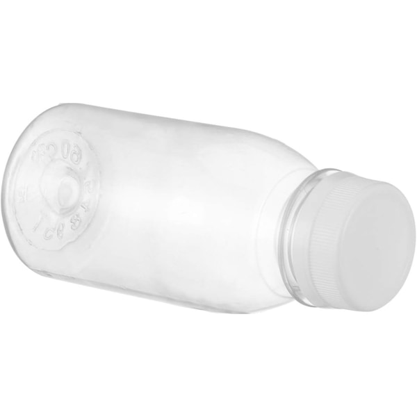 10 st 250 ml mjölkflaskor med lock, transparenta plastburkar