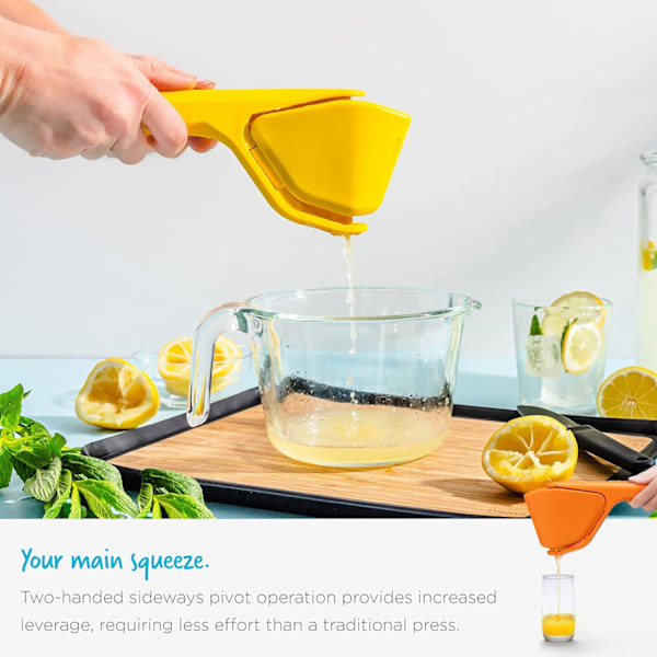 Original Lemon Fluicer Nem at Klemme Foldbar Citruspresser - 25 cm, Passer til Lime & Citron