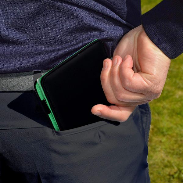 Golf Score Läder Scorecard Läderfodral Golf Scorecard Clip