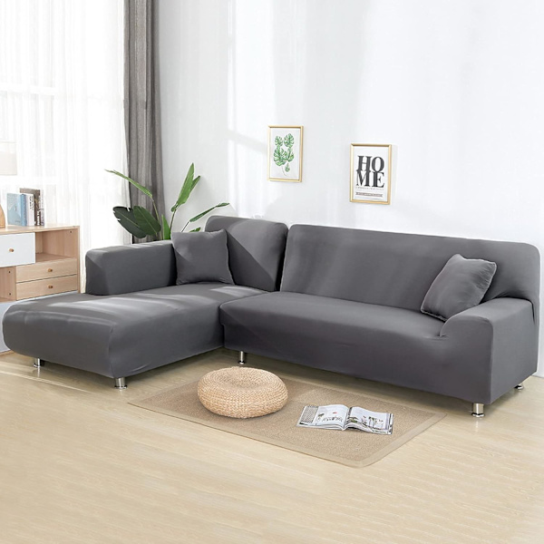 Sektionssofabetræk, L-formet sofaovertræk 1 stk. elastisk stræk