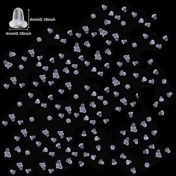 200 stk. transparente silikone ørepropper, ørestikker,