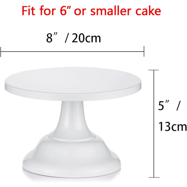 Vita Kakställ, Bröllop Dessertkaka 20cm Runda Kakställ