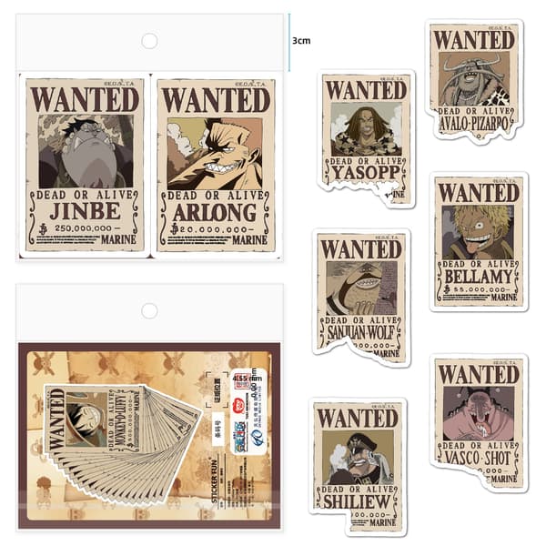 80 stykker anime One Piece posterstickers