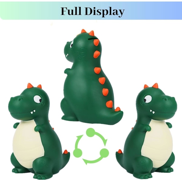 Dinosaurie Spargris, Okrossbar Plastpengaburk för Barn, Söt Spargris för Pojkar, Bästa Jul- och Födelsedagspresent