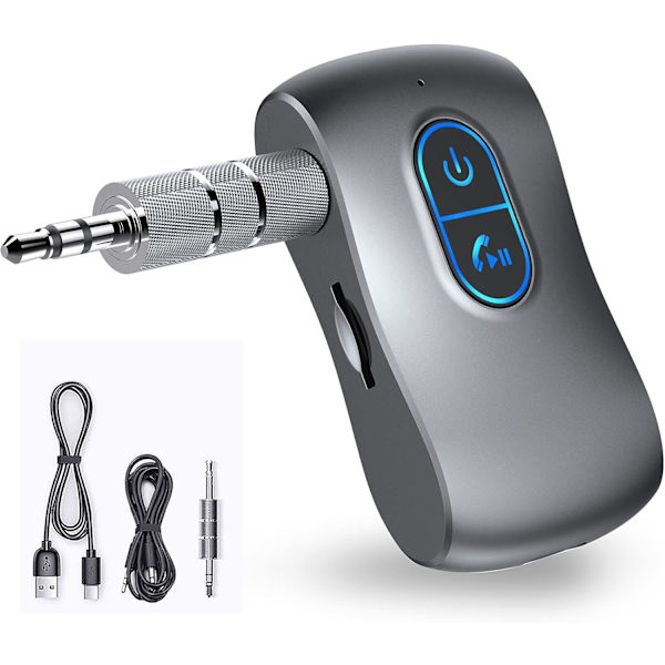 Bluetooth-mottaker, 3,5 mm trådløs Bluetooth 5.0 Aux