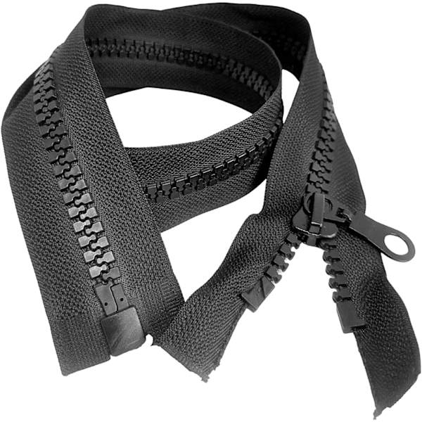 Mesh Glidelås 100cm Glidelås for Jakker Frakker Syprosjekter, Svart