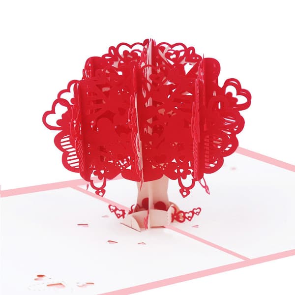 1 stk Bryllupsdagskort, 3D-kort, Pop Up-kort, 3D