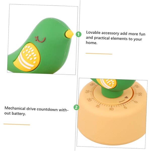 1 fågel nedräkningsenhet, barns digital timer, barn