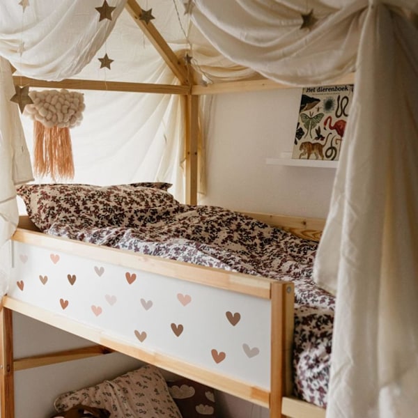 Boho seinätarra tyttöjen huoneeseen, 72 kpl (12 arkkia)