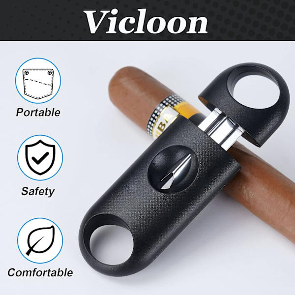 3 stk. Cigarklipper, Rustfrit Stål Dobbelt Guillotin Lomme Cigarklipper