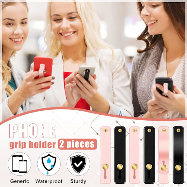 6 stycken telefonremmar grepphållare finger mobiltelefon grepp teleskopisk telefon fingerrem stativ universal finger kickst