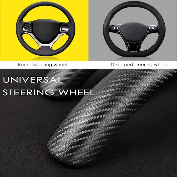 Universal Carbonfiber Bilrattskinn Segmentert Bilrattskinn