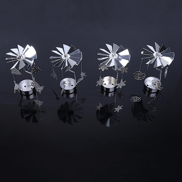 Pyörivä kynttilänjalka Pyörivä kynttilänjalka Metalliteline Tealight-teline häihin（1