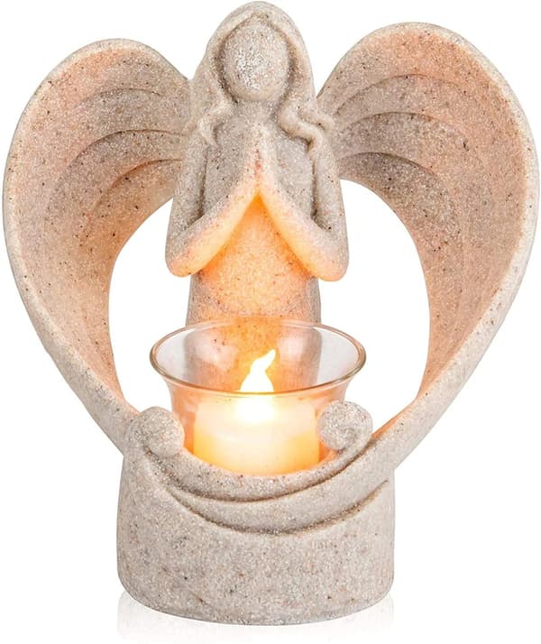 Engle Lysestager Ornament Engel Statue Teelysholder Engel