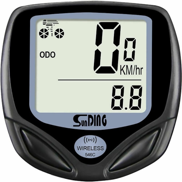 Vandtæt trådløs cykelcomputer - LCD-baggrundsbelyst display til visning af S