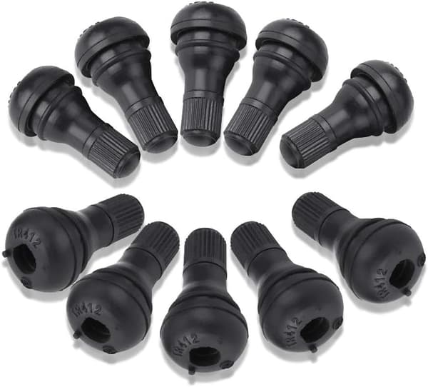 10 st TR412 Hjul Snap-in Däckventil, Däckventilstam Gummi