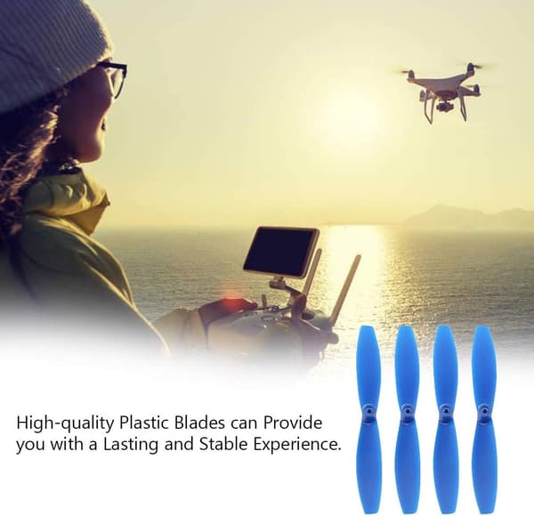 4 propellerblader, fire-rotor drone papegøye liten drone rullende
