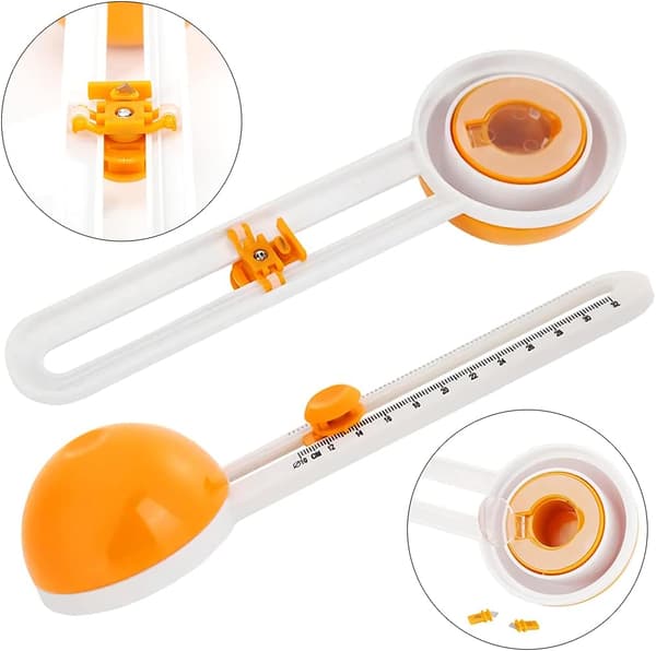 1 stk (Oransje) Sirkelkutter Papirtrimmer Scrapbooking Sirkulær