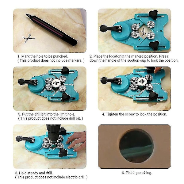 Justerbar hulsavecenteringslokalisator sugeholder boremaskine hulsaveguide jig fixture justerbar boremaskine hulfinder
