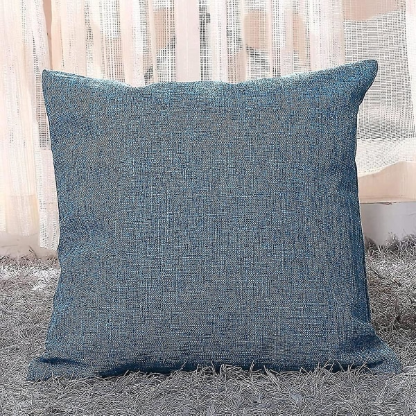 Pudebetræk, 4 stk. 45*45cm Linned Bomulds pudebetræk Vintage Style Square