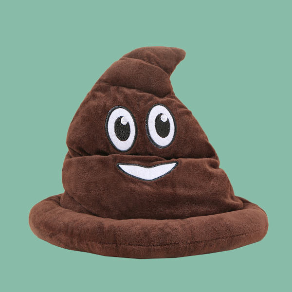 Shithead Mænds Hat, Brun, One Size, Smiley, Tilbehør, Temafest