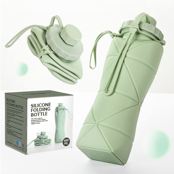 Travel silikone foldbar vandflaske, nem at bære og kompakt