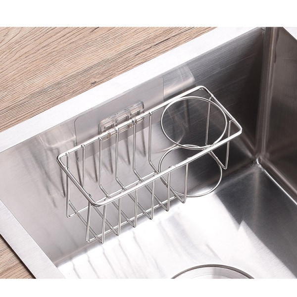 Kitchen Sink Sponge Holder 304 Stainless Steel Adhesive Sponge