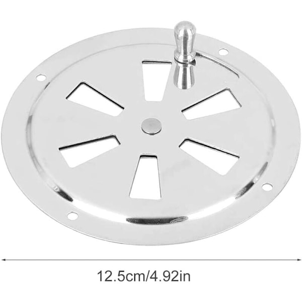 Pyöreä ilmanvaihtoventtiili ruostumattomasta teräksestä, pyöreä venttiiliritilä 125 jahti