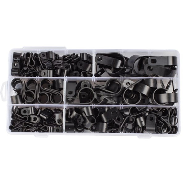 sourcing map 200 stk R-type nylon kabelclips til ledningsstyring