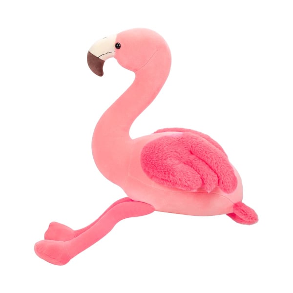 1 mjuk flamingo plyschleksak i rosa