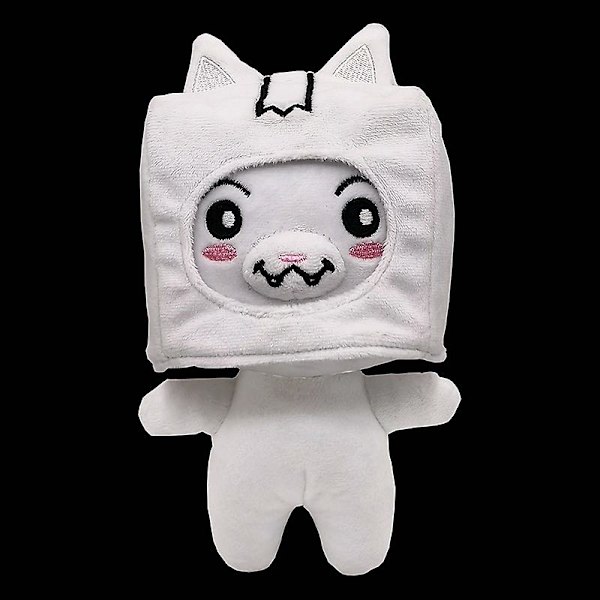 Lankybox Glow In The Dark Plysch Foxy Boxy Ghosty Lanky Box Avtagbar Mjuk Leksak Barn Present Vändbar Docka Flicka Sängkudde 20cm