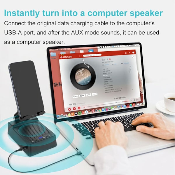 Födelsedagspresent för män med trådlös Bluetooth-högtalare och halkfri docka HD-surroundljud Hemma Bluetooth-högtalare skrivbord