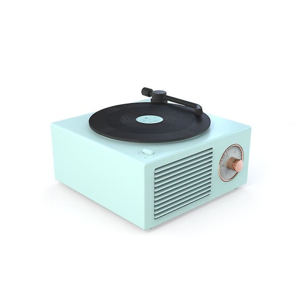 Ny Atomic Bluetooth-højttaler Retro Vinyl Phonograph Stereo Desktop Trådløs Kreativ Multifunktionel Mini Højttaler Grøn