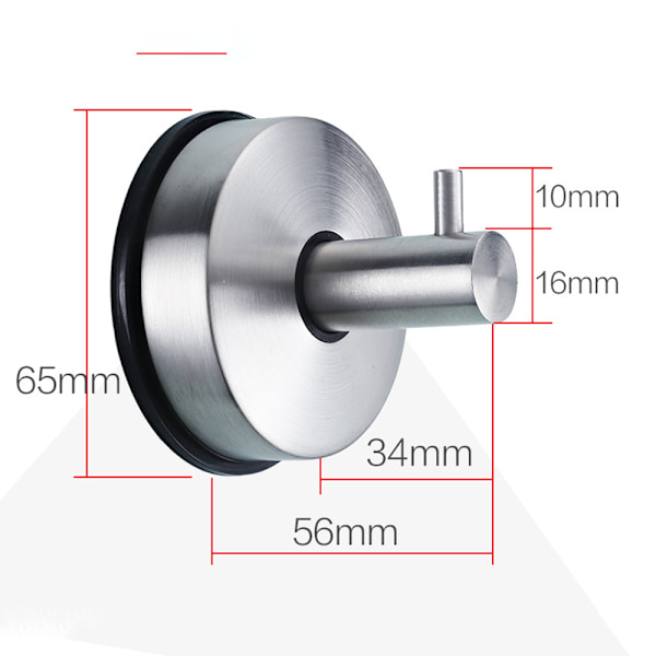 1 kpl, 65*65*56mm, Kylpyhuoneen Imukappalekoukku, 304 Ruostumaton Teräs