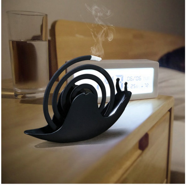 1 stk. sort snegle myggespiralholder, klassisk og
