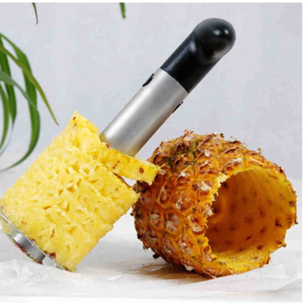 Kutter - ananas for skall, enkelt matlagingsverktøy - svart