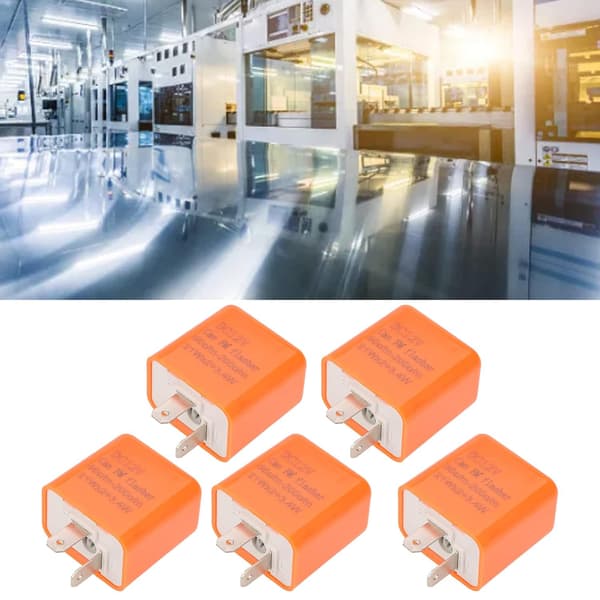 5 stk./sæt 12V 2-polet LED Blinkrelais, LED Lysrelais Blinker