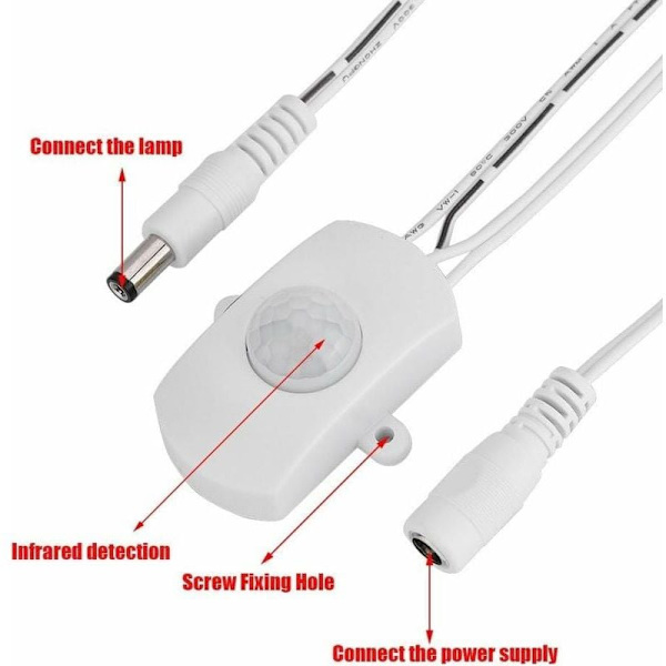 5A IR-sensorljusströmbrytare DC 5-24V, Human Infrared Sensor Switch